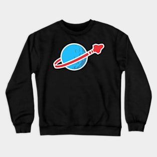 space, astronaut, rocket Crewneck Sweatshirt